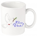 Cana personalizata, porumbel: Pace voua!